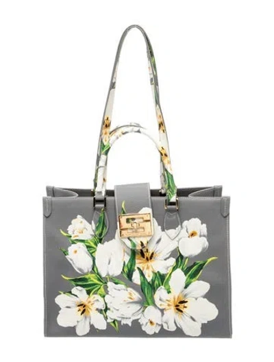 Pre-owned Samantha Sung Top Handle Bag In Gray