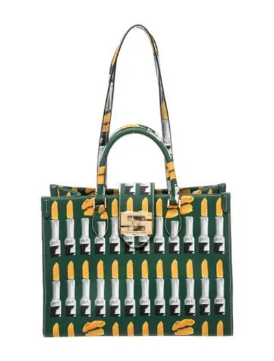 Pre-owned Samantha Sung Top Handle Bag In Green