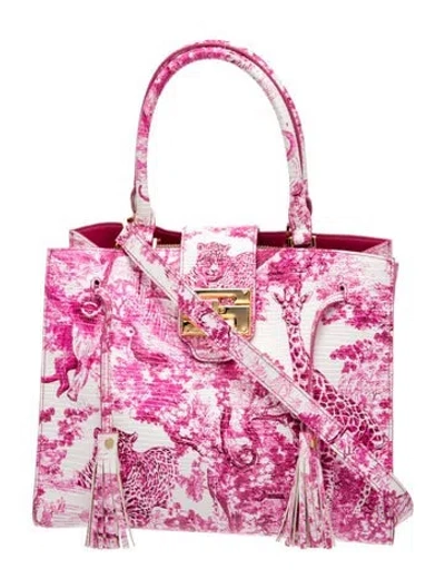 Pre-owned Samantha Sung Top Handle Bag Large In Pink