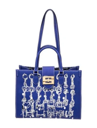 Pre-owned Samantha Sung Top Handle Bag Medium In Blue