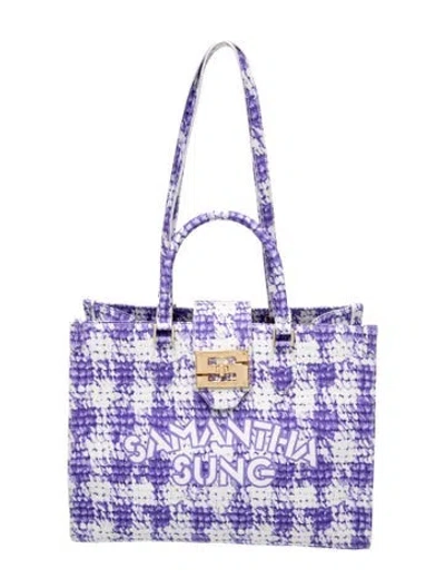 Pre-owned Samantha Sung Top Handle Bag Medium In Purple