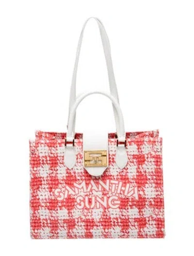 Pre-owned Samantha Sung Top Handle Bag In Pink