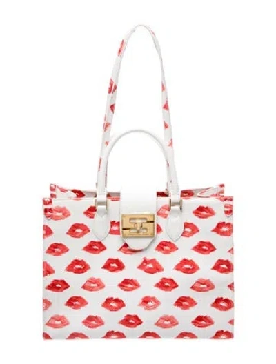 Pre-owned Samantha Sung Top Handle Bag In Red