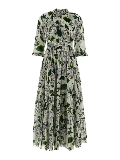 Samantha Sung White Eden Floral Dress