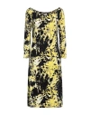 Samantha Sung Woman Midi Dress Yellow Size 8 Cotton