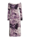 Samantha Sung Woman Mini Dress Dark Purple Size 8 Viscose, Elastane In Purple