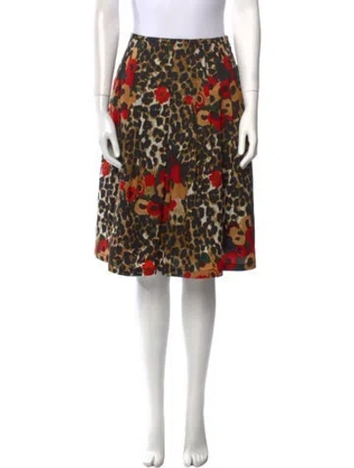 Pre-owned Samantha Sung Wool Knee-length Skirt In Neutral