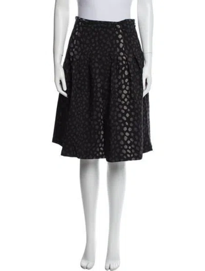 Pre-owned Samantha Sung Wool Knee-length Skirt W/ Tags In Black