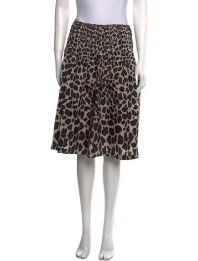 Pre-owned Samantha Sung Wool Knee-length Skirt W/ Tags In Neutral