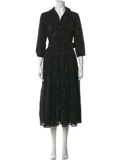 Pre-owned Samantha Sung Wool Long Dress In Green