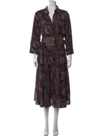 Pre-owned Samantha Sung Wool Midi Length Dress In Multi