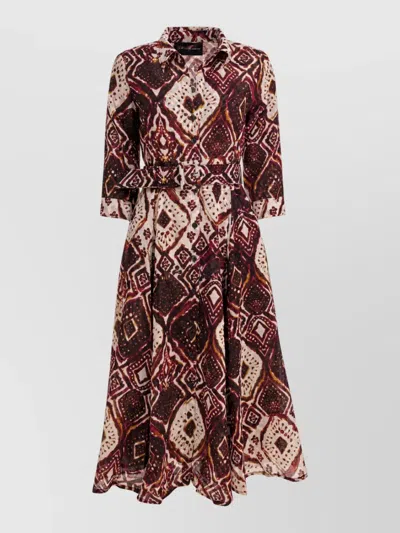 Samantha Sung Wool Tie-dye Midi Dress