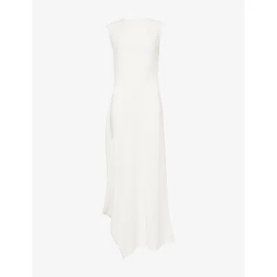 Samar Nasraldin Womens Bodyless Sleeveless Woven Maxi Dress Ivory