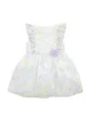 Samara Little Girl's Floral Ruffle A-line Dress In Lilac