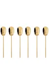 Sambonet 100 Moka Spoons (set Of Six) In Gold