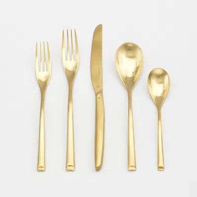 Sambonet H Art Satin Gold 5-piece Place Setting