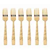 Sambonet Jungle Abstract Foliage Cake Forks, Set Of 6 In Gold