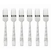 Sambonet Jungle Abstract Foliage Cake Forks, Set Of 6 In Silver