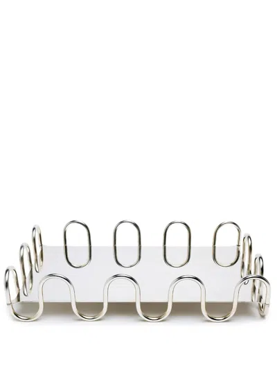 Sambonet Kyma Wavy-detail Tray In Silver