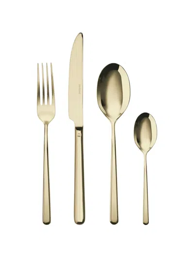 Sambonet Linear Cutlery (6-person Setting) In Gold