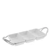 Sambonet New Living 3-section Hors D'oeuvre Tray With Holder In White