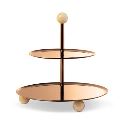 Sambonet Penelope Sterling Silver 2-tier Pastry Stand In Rum