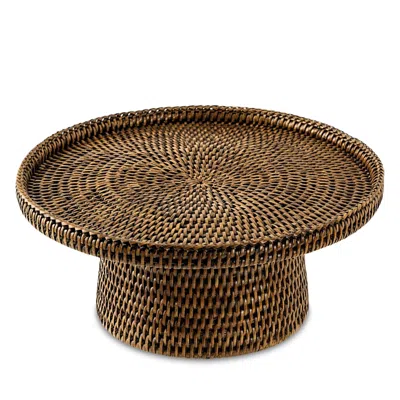 Sambonet Radici Home Collection Rattan Cake Stand In Brown