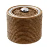 Sambonet Radici Home Collection Rattan Ice Bucket In Brown
