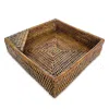 Sambonet Radici Home Collection Rattan Napkin Holder In Brown