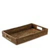Sambonet Radici Home Collection Rattan Tray With Handles In Brown
