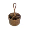 Sambonet Rattan Condiment Holder In Brown