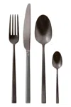 Sambonet 'rock' Service 24 Cutlery In Black