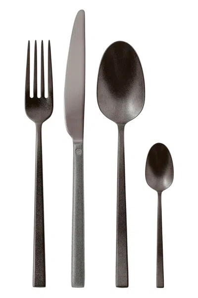 Sambonet 'rock' Service 24 Cutlery In Black