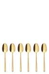 Sambonet 'rock' Serving 6 Teaspoons In Gold