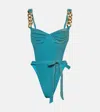 Same Chain-detail Swimsuit In Gold