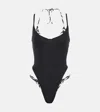 Same Double Layer One-piece Swimsuit In Fx Sde Blk / Zeb