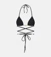 Same Embellished Bikini Top In Black