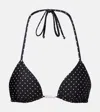 Same Embellished Polka-dot Bikini Top