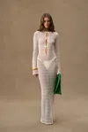 Same For Fwrd Keyhole Crochet Dress In White