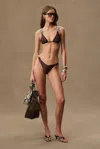 Same For Fwrd Silver Chain Brief Bikini Bottom In Brown
