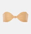 Same Gathered Bandeau Bikini Top In Beige