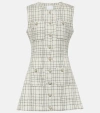SAME GRACE CHECKED KNITTED MINIDRESS