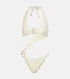 Same Halter Spiral Cutout Swimsuit