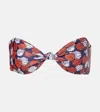Same Knotted Printed Bandeau Bikini Top In Multi