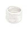 Same Layered Tower Bangle In White