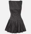 Same Polka-dot Cotton Poplin Minidress In Black
