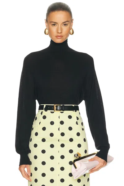 Same Relaxed Cashmere Turtleneck Sweater In Black