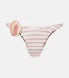 Same Rose 90s Floral-appliqué Bikini Bottoms In Pink