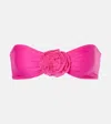 Same Rose Bandeau Bikini Top In Pink