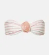 Same Rose Floral-appliqué Bandeau Bikini Top In Pink